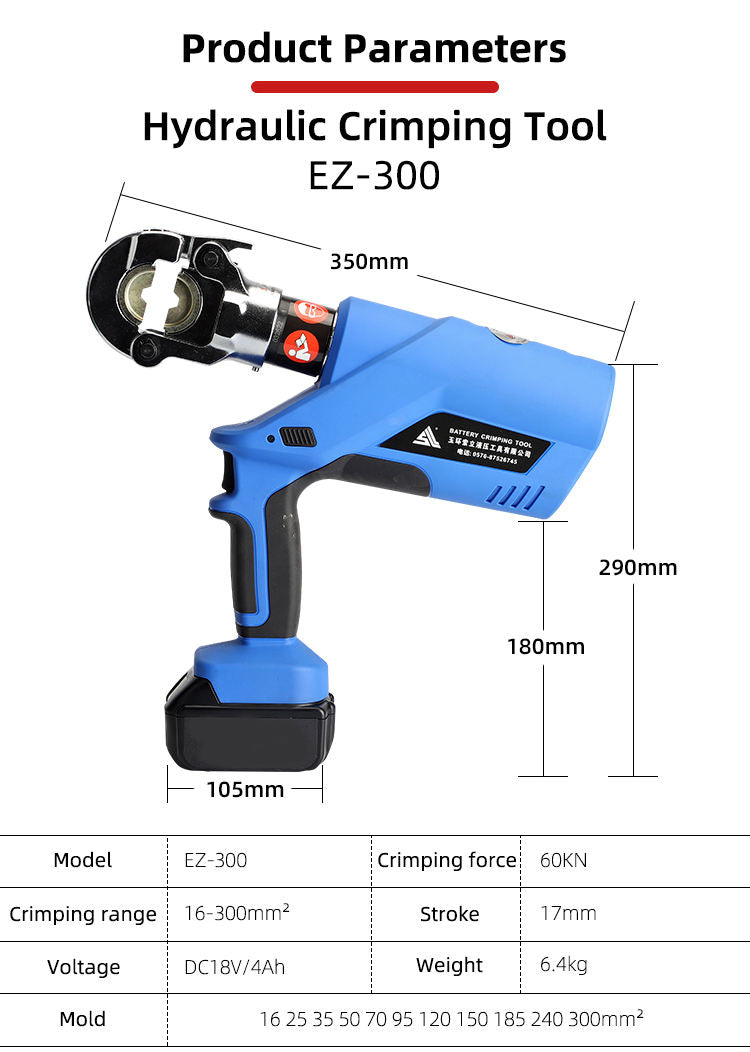 Lithium-Ion Hydraulic Crimping Pliers Electrical Work Tool