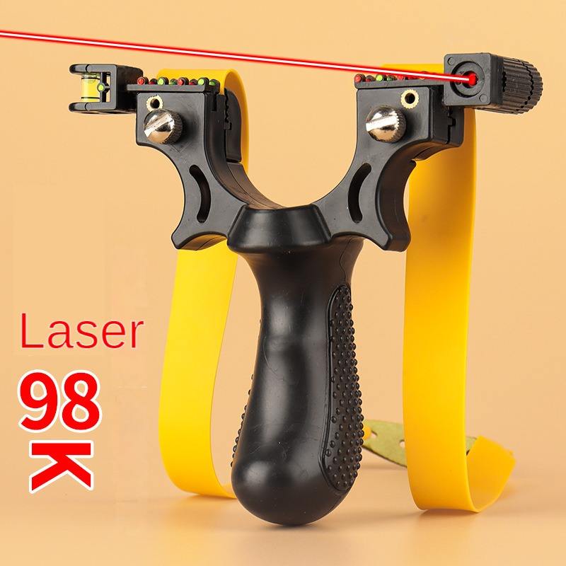 High-precision laser, high-power, fast-firing, accurate flat rubber band slingshot for outdoor competitive shooting.