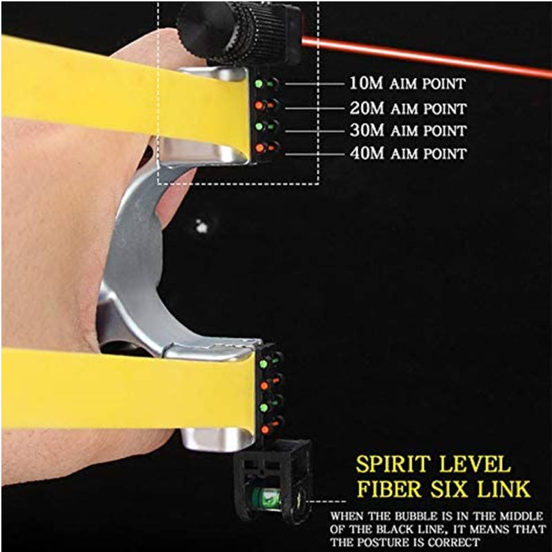 High-precision laser, high-power, fast-firing, accurate flat rubber band slingshot for outdoor competitive shooting.