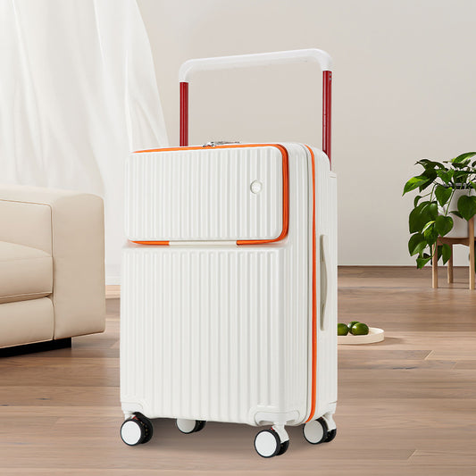 20-inch 2026 new model aluminum frame, stylish and durable travel suitcase with wide telescopic handle.