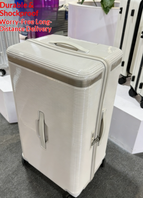 New travel suitcase with double explosion-proof zippers, 24 inch, high-end and convenient sports version trolley case, White