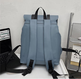 Sky Blue Backpack: Lightweight, Waterproof, Organized Storage with Breathable Back & Trolley Strap