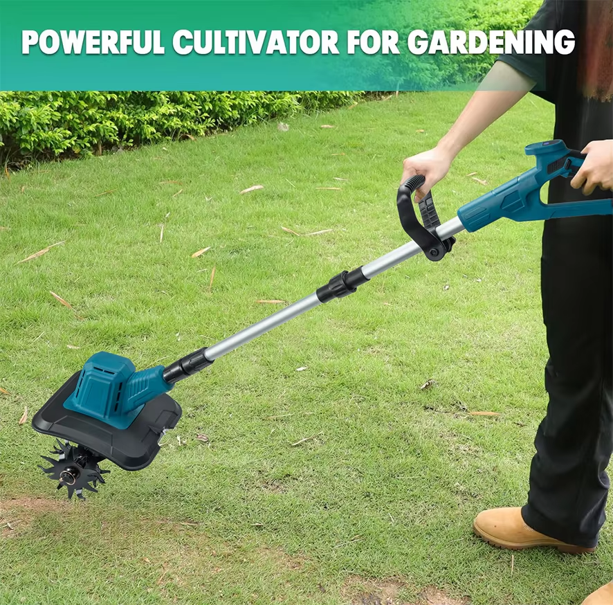 Lithium-ion, cultivator, agricultural soil tiller, small household electric excavator