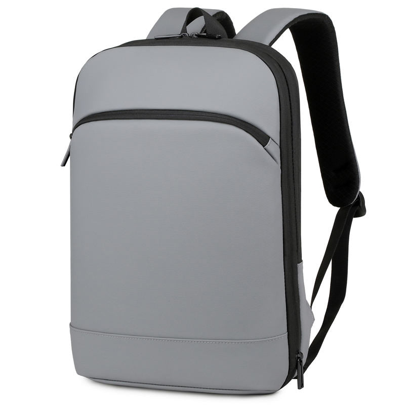 Ultra-thin commuter backpack with large capacity and expandable design; multi-functional waterproof shoulder bag